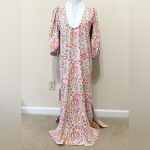 Smith & Quinn Floral Medallion Long Balloon Sleeve Midi Dress